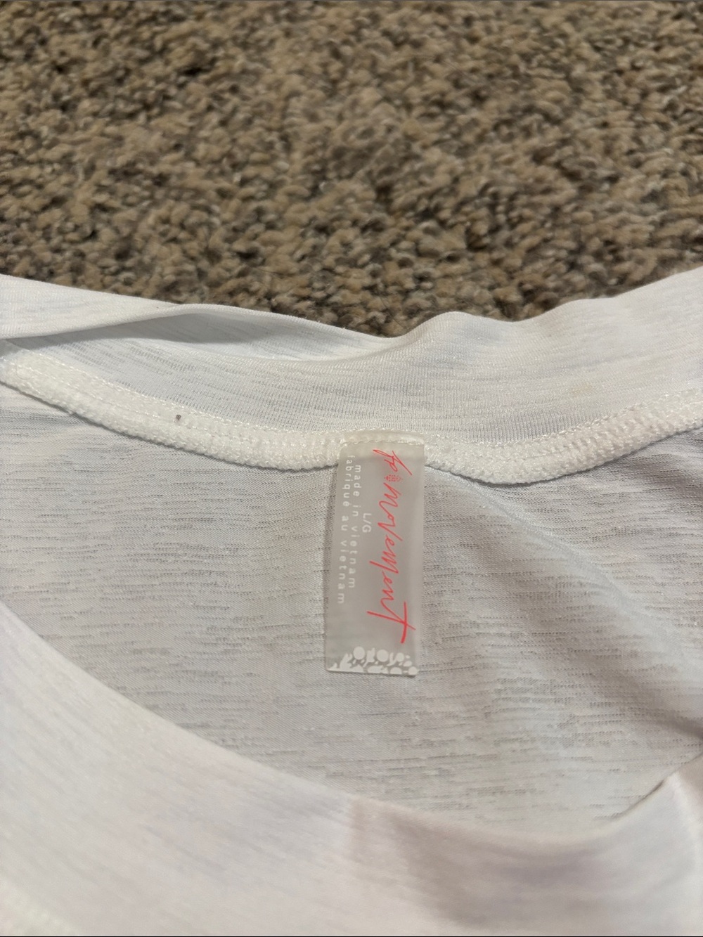FP Movement by Free People White Long Sleeve Ruched Front Tee - Picture 2 of 5